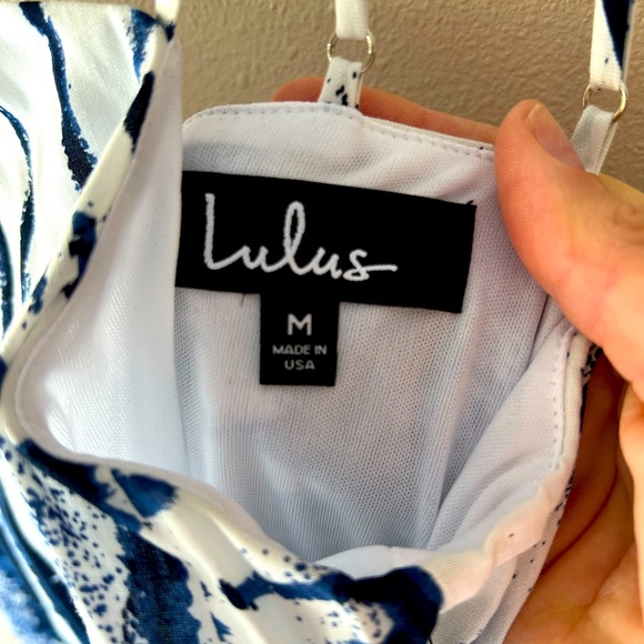 Lulu’s Sea Me Now Blue and White Print Maxi Dress, size M - Picture 3 of 8